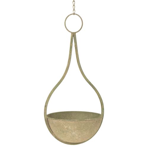 Artículo Cesta de flores, cesta colgante, jardín de decoración de metal Ø16cm H38cm