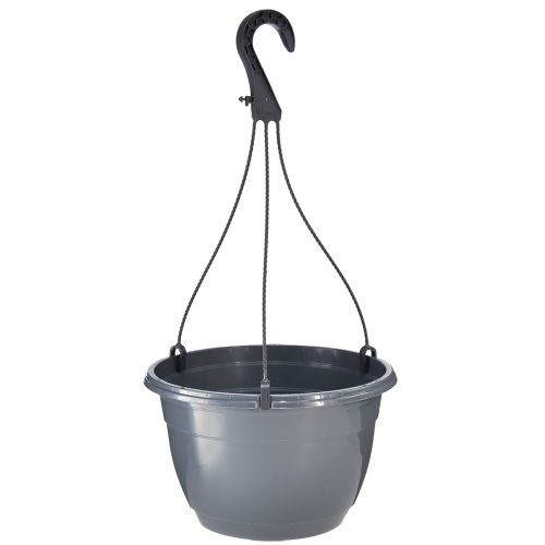 Cesta colgante macetero antracita para colgar Ø25cm H50cm