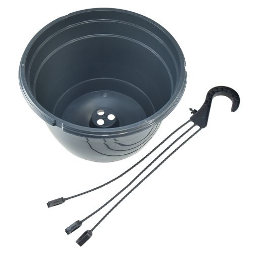 Artículo Cesta colgante macetero antracita para colgar Ø25cm H50cm