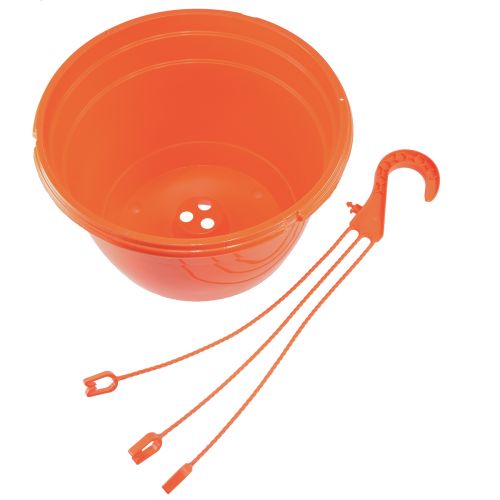 Artículo Cesta colgante macetero colgante naranja macetero Ø25cm H50cm