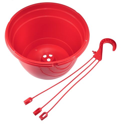 Artículo Cesta colgante maceta roja para colgar Ø25cm H50cm