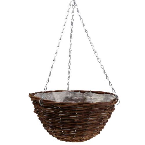 Floristik24 Cesta de flores cesta colgante marrón cesta colgante cesta de plantas Ø34cm