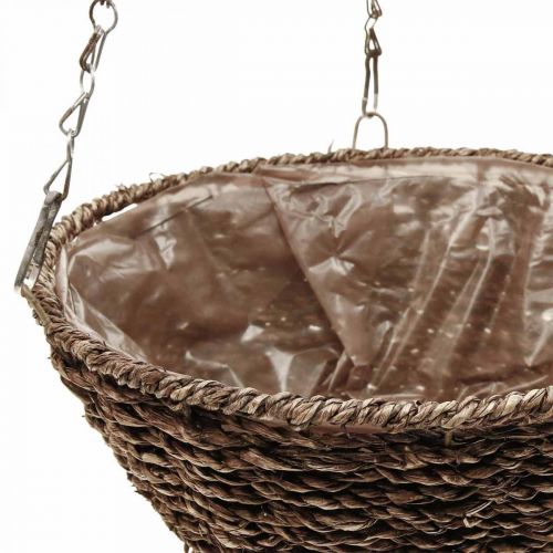 Floristik24 Cesta de flores cesta colgante marrón cesta colgante cesta de plantas Ø25cm