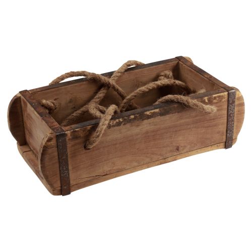 Artículo Cesta colgante madera forma ladrillo upcycling 31,5×15×10cm