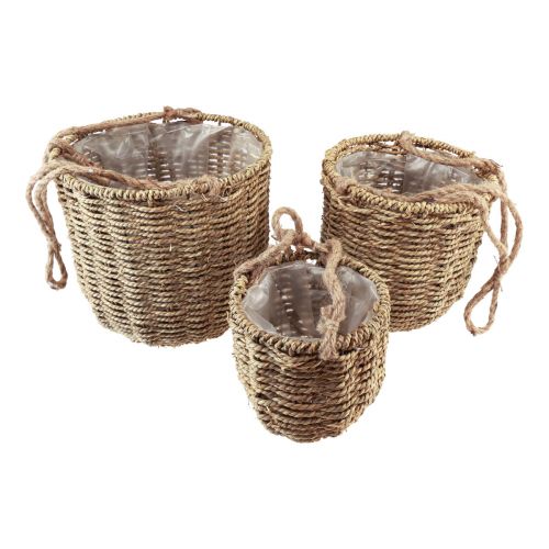 Cuenco para plantas, cesta colgante, cesta colgante natural,  blanco Ø35cm-12887