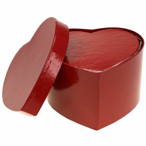 Floristik24 Caja de flores corazón rojo 14 / 16cm juego de 2