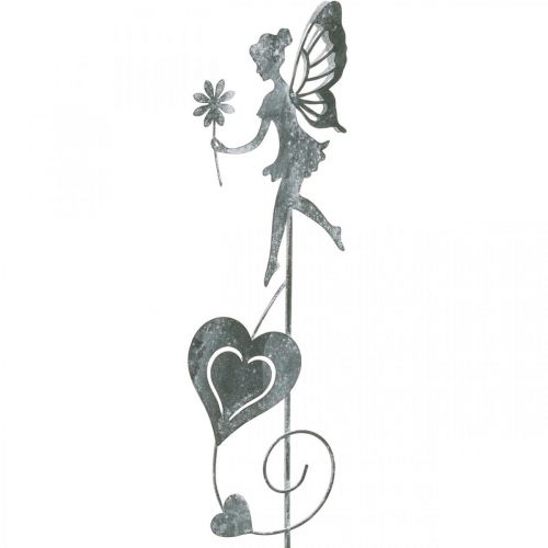 Artículo Decoración de jardín, tapón decorativo flor elfo, decoración de primavera, tapón de metal, hada con corazones, día de San Valentín 2 piezas