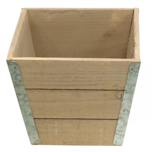 Artículo Macetero de madera Shabby Chic Beige 19x19x15,5cm
