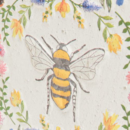 Floristik24 Jardinera colgante de metal con forma de abeja color crema L29cm
