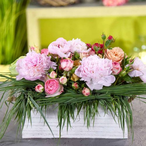 Floristik24 Caja de flores, caja de madera para plantar, macetero, juego de jardineras L35/30/25cm