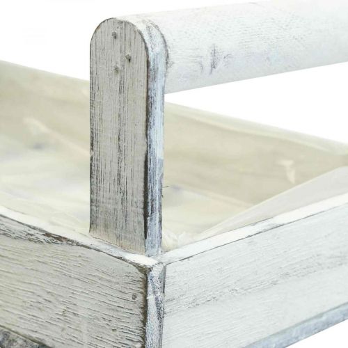 Artículo Jardinera Shabby Chic macetero madera blanco 38/31cm juego de 2