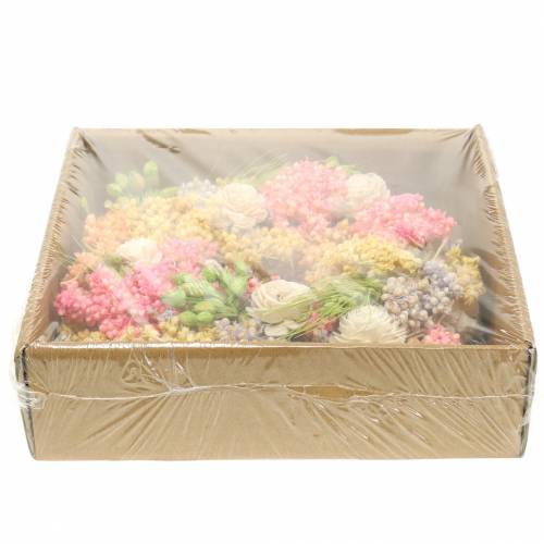 Floristik24 Guirnalda decorativa de hierba seca y flores artificiales de color Ø20cm.