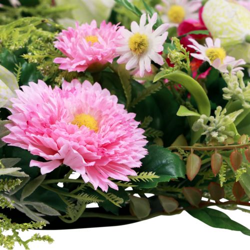 Floristik24 Corona de flores corona de puerta artificial primavera verano Ø30cm H9cm