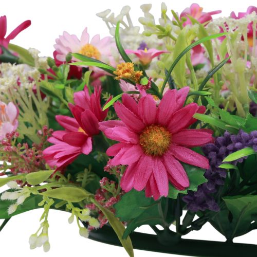 Floristik24 Corona de flores corona de puerta artificial rosa violeta Ø30cm H10cm