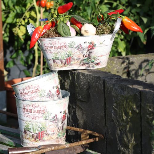 Artículo Maceta pequeña de metal Fresh Garden A16cm 2 piezas