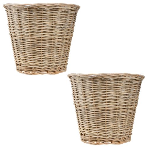 Artículo Cesta para macetas sauce en gris natural/blanco Al. 26 cm 2 piezas