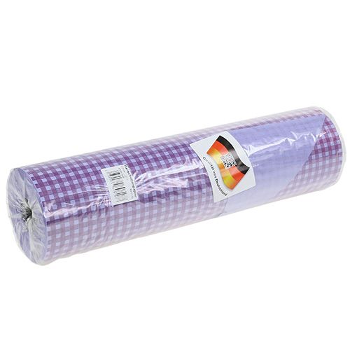 Artículo Papel floral 37,5cm cuadros morado 100m
