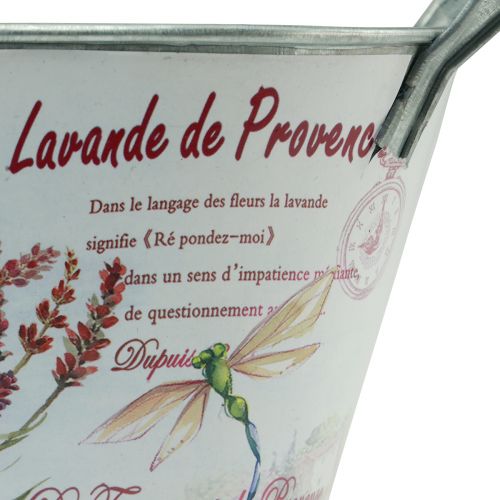 Artículo Florero con asas ovalado metal lavanda 32×15×15cm