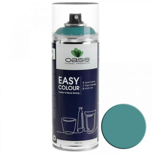 Floristik24 OASIS® Easy Color Spray Mate, pintura spray turquesa 400ml