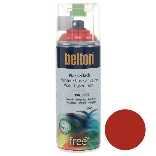 Belton pintura al agua libre color rojo alto brillo spray rojo fuego 400ml