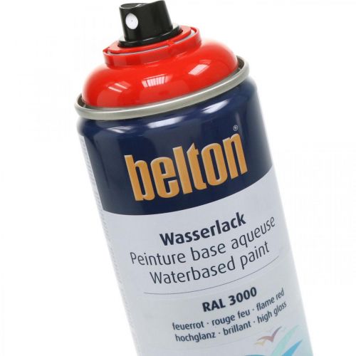 Floristik24 Belton barniz al agua libre rojo alto brillo color spray rojo fuego 400ml