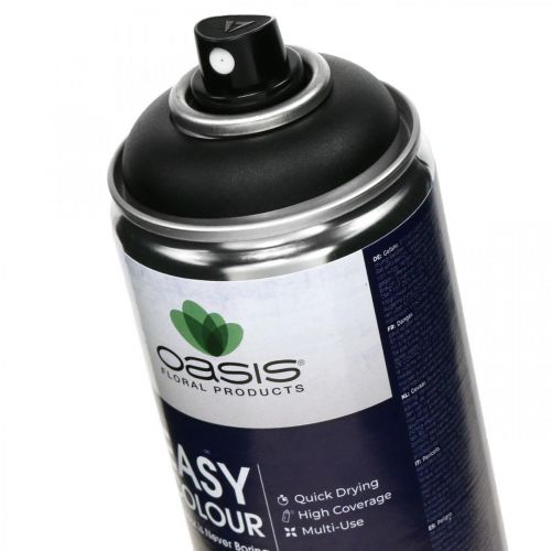 Floristik24 OASIS® Easy Color Spray, Pintura Negra en Spray 400ml