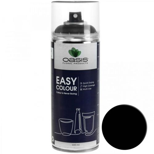 Floristik24 OASIS® Easy Color Spray, pintura en spray negra 400ml