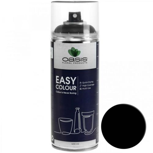Floristik24 OASIS® Easy Color Spray, Pintura Negra en Spray 400ml