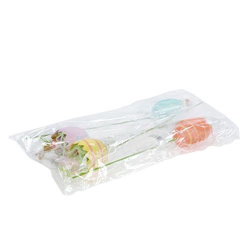 Floristik24 Huevo de flor con especie animal. 8cm L30cm 4 piezas