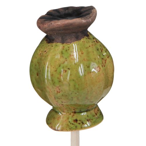 Artículo Tapón de flores decoración amapola de cerámica 3 colores Ø3,5cm 6 piezas