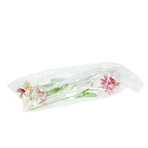 Floristik24 Tapón de flores de metal tipo flor. 6,5cm L32cm 4 piezas