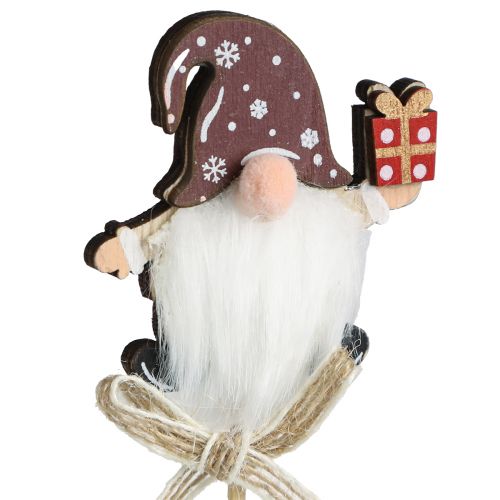 Artículo Plug flor regalo gnomo navideño 6x7cm 12uds