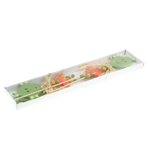 Tapon de flores dragon verde L31cm 4pcs