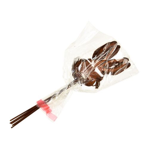 Artículo Tapón de flores decoración conejo óxido 7,5cm×11,5cm 6 piezas