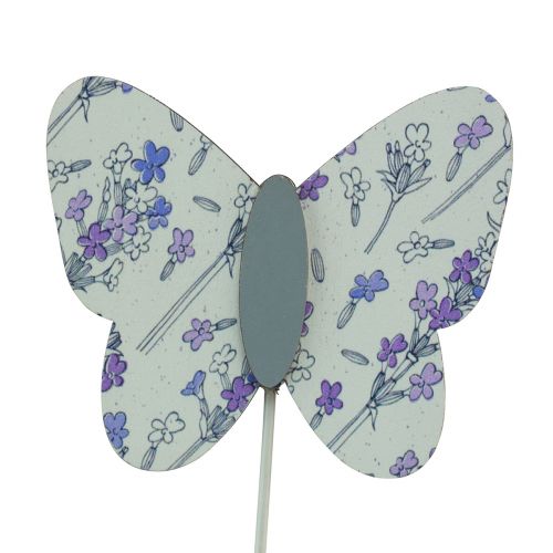 Artículo Tapón de flores tapón decorativo flor de mariposa madera 7cm 12 piezas