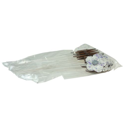 Artículo Tapón de flores tapón decorativo flor de mariposa madera 7cm 12 piezas