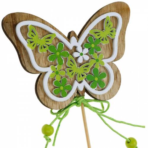 Floristik24 Flor palo mariposa madera primavera decoración en palo 12pcs