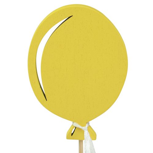 Artículo Tapón de flores ramo decoración pastel topper globo amarillo 28cm 8 piezas