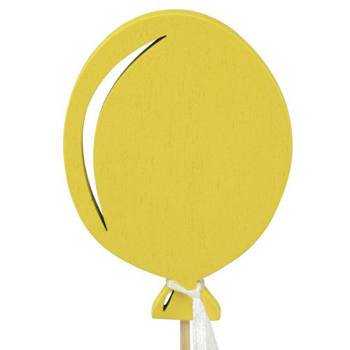 Artículo Tapón de flores ramo decoración pastel topper globo amarillo 28cm 8pcs