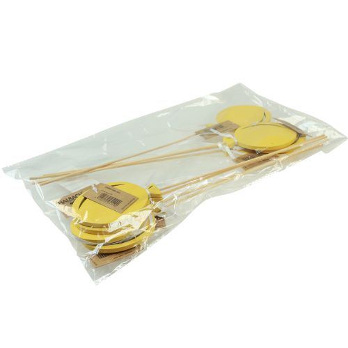 Artículo Tapón de flores ramo decoración pastel topper globo amarillo 28cm 8 piezas