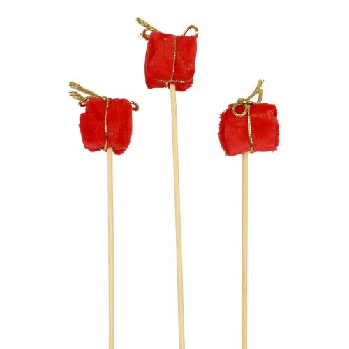 Tapón de flores paquete navideño decoración rojo 2,5 cm 15 piezas