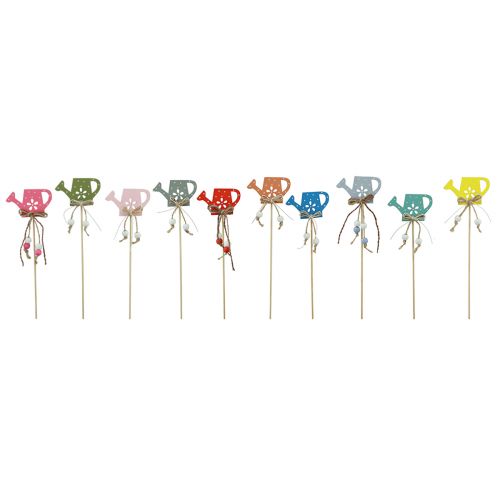 Artículo Tapón de flores regadera de puntos madera decorativa 4,5×7cm 10 piezas