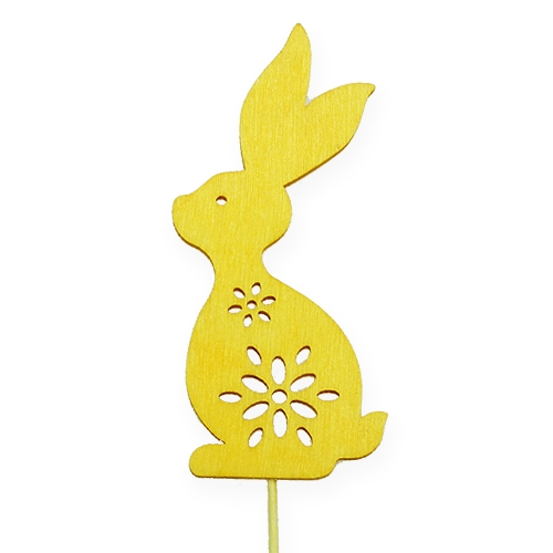 Floristik24 Plug decorativo conejo, 3 colores, 8cm, 18 piezas