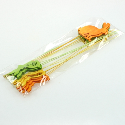 Floristik24 Plug decorativo conejo, 3 colores, 8cm, 18 piezas