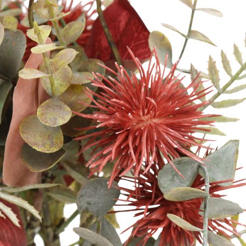 Floristik24 Ramo de flores artificiales eucalipto cardo decoración floral 36cm