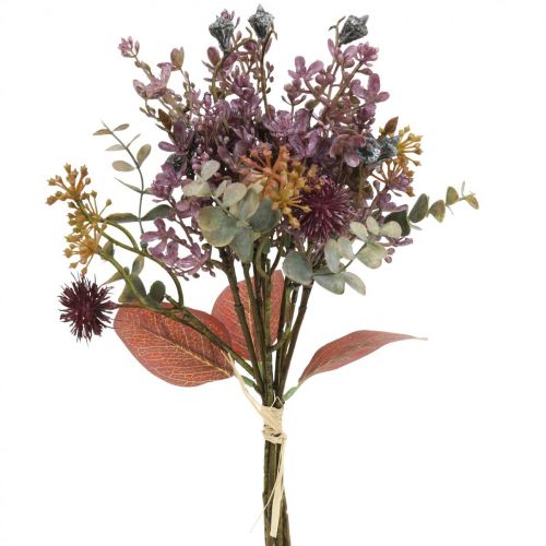 Floristik24 Ramo de cardo artificial ramo de eucalipto decoración floral 36cm