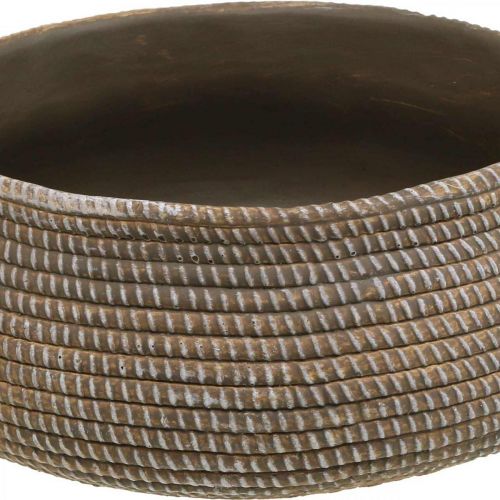 Floristik24 Macetero boho bowl estampado trenzado cerámica Ø26cm H10cm