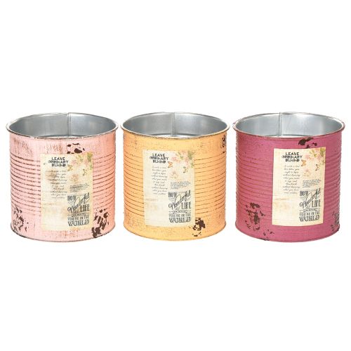 Artículo Maceta de diseño vintage para decoración de sala de estar y oficina, 15 cm, 3 unidades