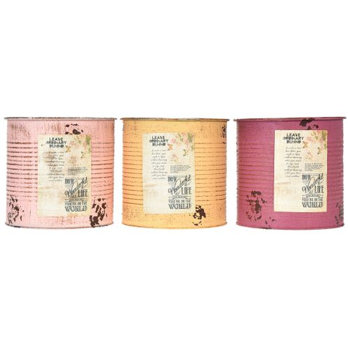 Artículo Maceta de diseño vintage para decoración de sala de estar y oficina, 15 cm, 3 unidades