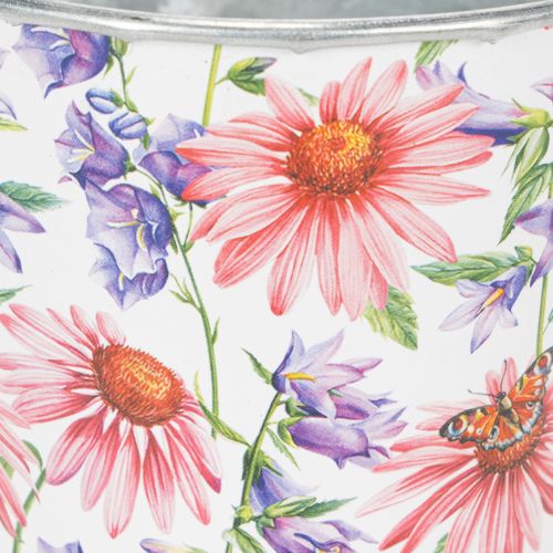 Artículo Maceta, decoración primaveral, jardinera, metal, Ø12cm, H10.5cm